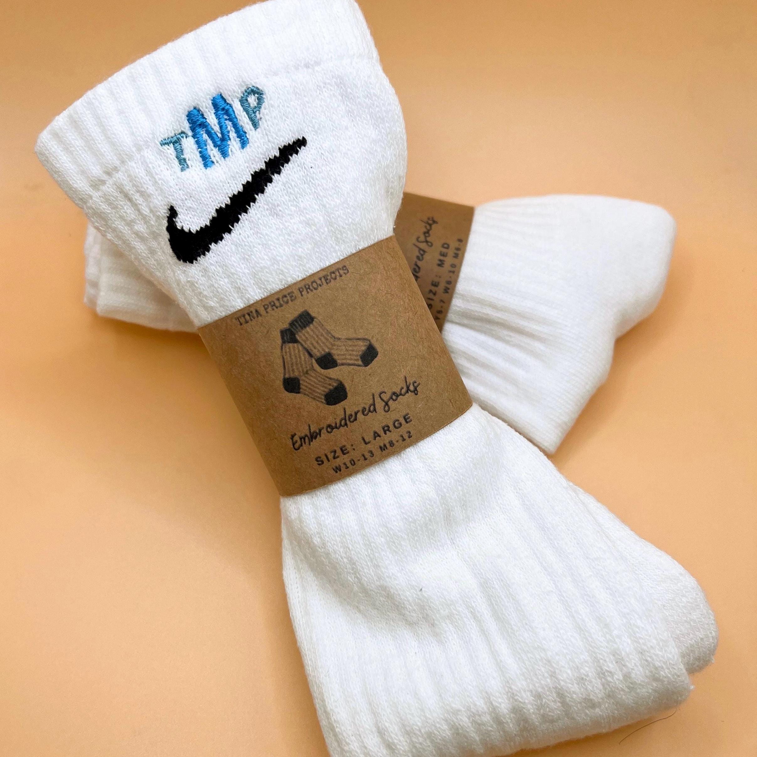 men's nike dri fit white crew socks