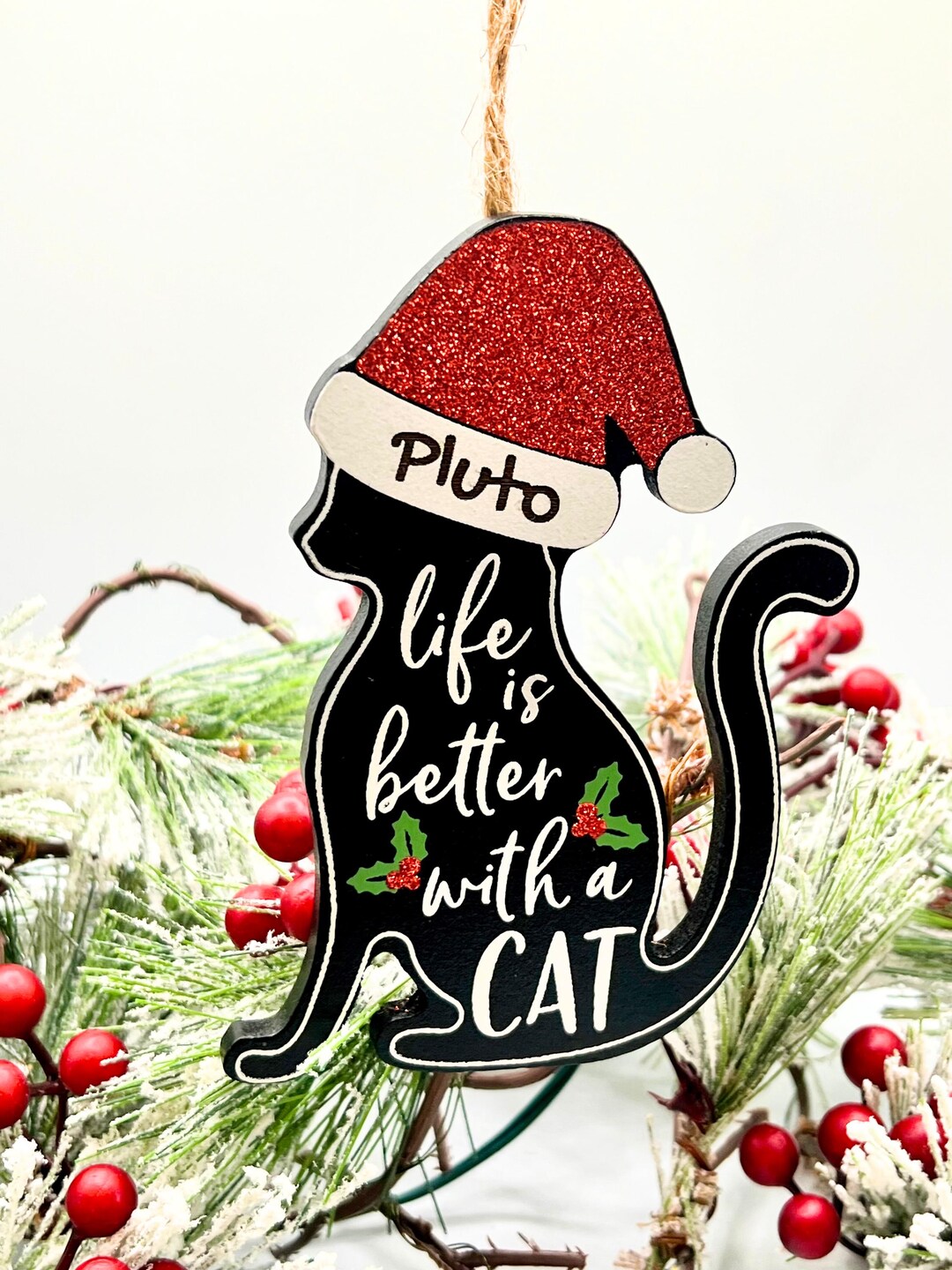 Custom Cat Ornament | Personalized Christmas Gift | Holiday Decor ...