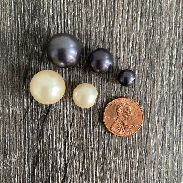 12L 18L 24L hematite button Pearl Beads, Faux Pearls,15mm 11mm 8mm Pearl Beads,gold Beads,hematite Black beads,Pearl button