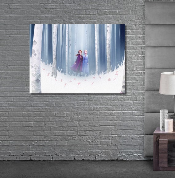 Frozen 2 Poster Frozen 2 Elsa Wall Decor Canvas Framed And Ready To Hang Or Unframed Wall Art Home Decor