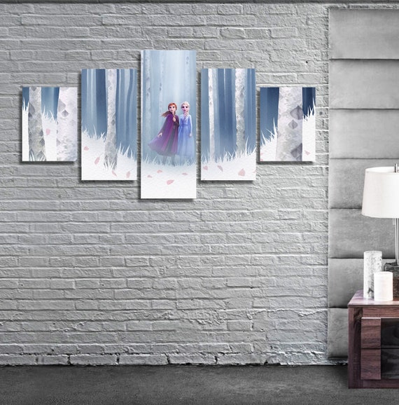 Frozen 2 Poster Frozen 2 Elsa Wall Decor Canvas Framed And Ready To Hang Or Unframed Wall Art Home Decor