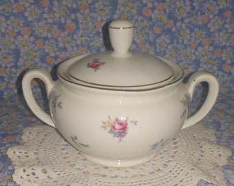 Porselein gedekt suiker schotel | Floral suiker schotel