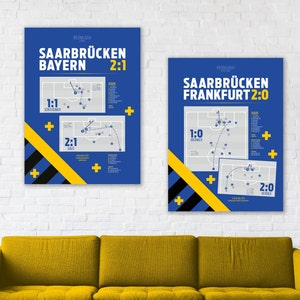 Poster Saarbrücken, DFB-Pokal, Ludwigspark,FCS-FCB, FCS-SGE, Bayern, Eintracht Frankfurt, Heimsieg, Pokalsensation, Fanshop, Fußball, Saarland