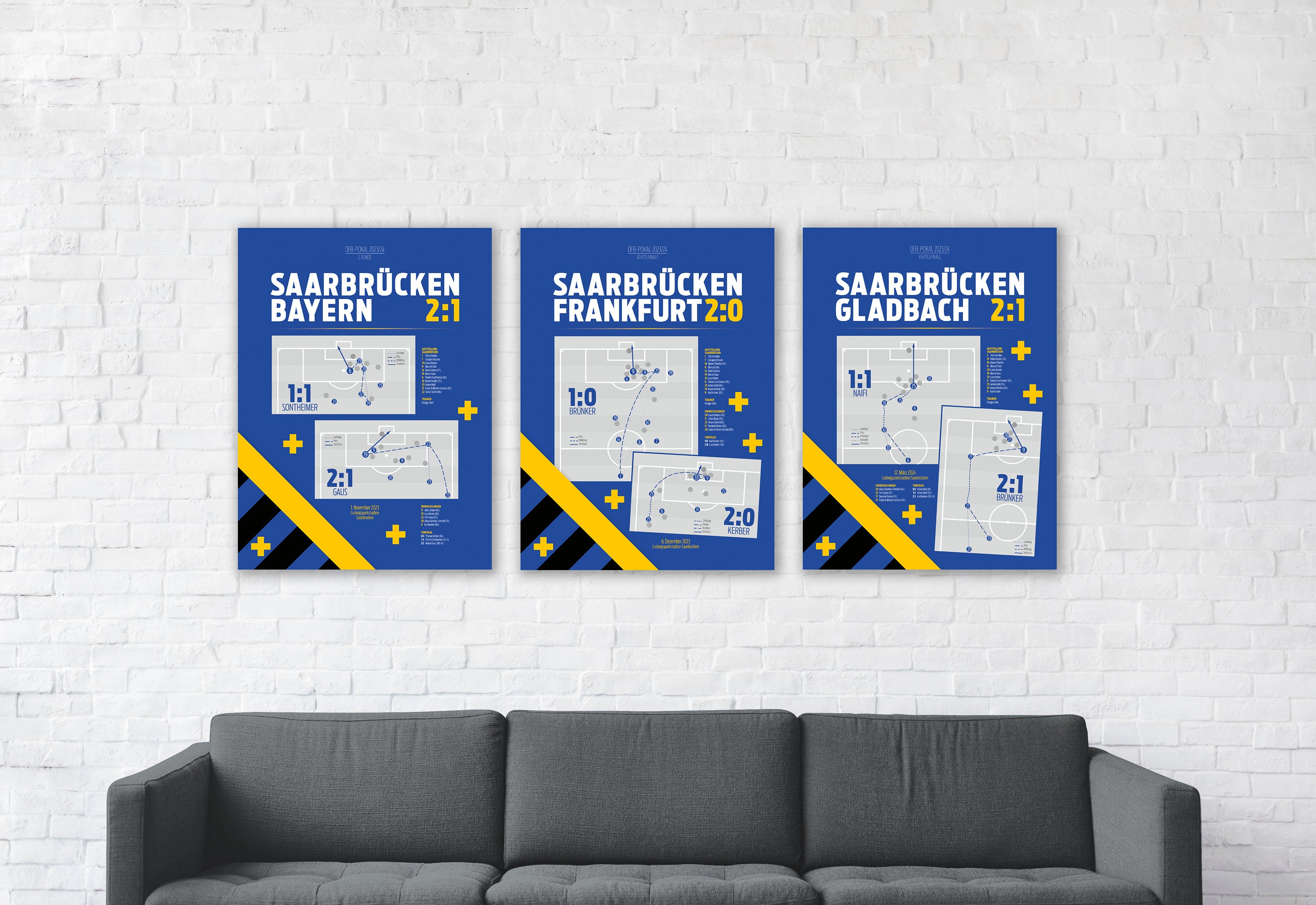 SAARBRÜCKEN Poster DFB Cup 2024 | Ludwigspark | Victory Against ...