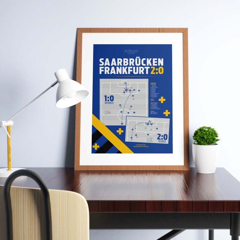 Poster Saarbrücken, DFB-Pokal, Ludwigspark,FCS-FCB, FCS-SGE, Bayern, Eintracht Frankfurt, Heimsieg, Pokalsensation, Fanshop, Fußball, Saarland, Gladbach, Viertelfinale