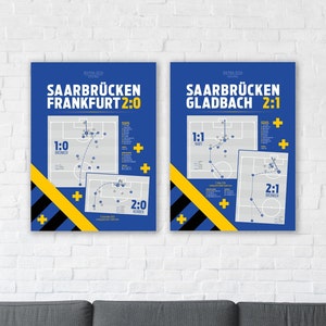 Poster Saarbrücken, DFB-Pokal, Ludwigspark,FCS-FCB, FCS-SGE, Bayern, Eintracht Frankfurt, Heimsieg, Pokalsensation, Fanshop, Fußball, Saarland, Mönchengladbach, Viertelfinale, Sensation, Gladbach