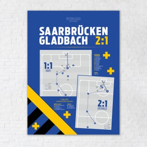 Poster Saarbrücken, DFB-Pokal, Ludwigspark,FCS-FCB, FCS-SGE, Bayern, Eintracht Frankfurt, Heimsieg, Pokalsensation, Fanshop, Fußball, Saarland, Mönchengladbach, Viertelfinale, Sensation, Gladbach