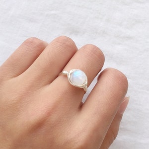 Moonstone Ring, Gold Ring, Silver Ring, Moonstone Jewelry, Delicate Ring, Stacking Ring, Gold Filled Ring, Energy Jewelry, Energy Ring