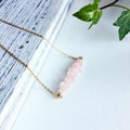 Rose Quartz Necklace, Genuine Rose Quartz, Valentine's Day Gift, Gemstone Jewelry, Healing crystal necklace, Gift for Her