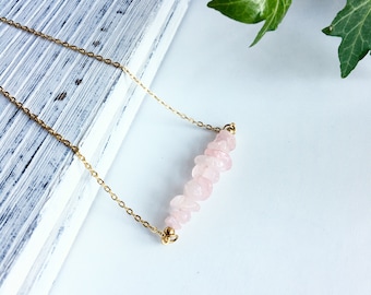 Details about / High Quality Rose Quartz Healing Crystal Bracelet Set w// Rose Gold Accents