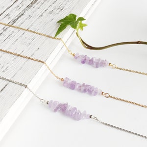 Anxiety Necklace, Light Amethyst necklace, Lavender Amethyst, Gemstones for Anxiety and Calm, Healing Crystal Therapy,gift for her image 6