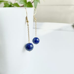 Lapislazuli Ohrringe, Stein Ohrringe, Stein baumeln Ohrring, blaue Ohrringe, Lapis Ohrringe, gold Ohrringe, baumeln Ohrringe, Geschenk für sie