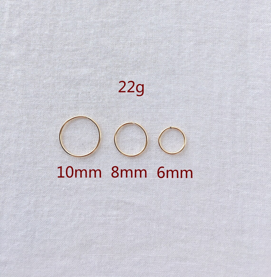 22g Thin Nose Ring Hoop / Small Gold Nose Ring / Small Open Etsy
