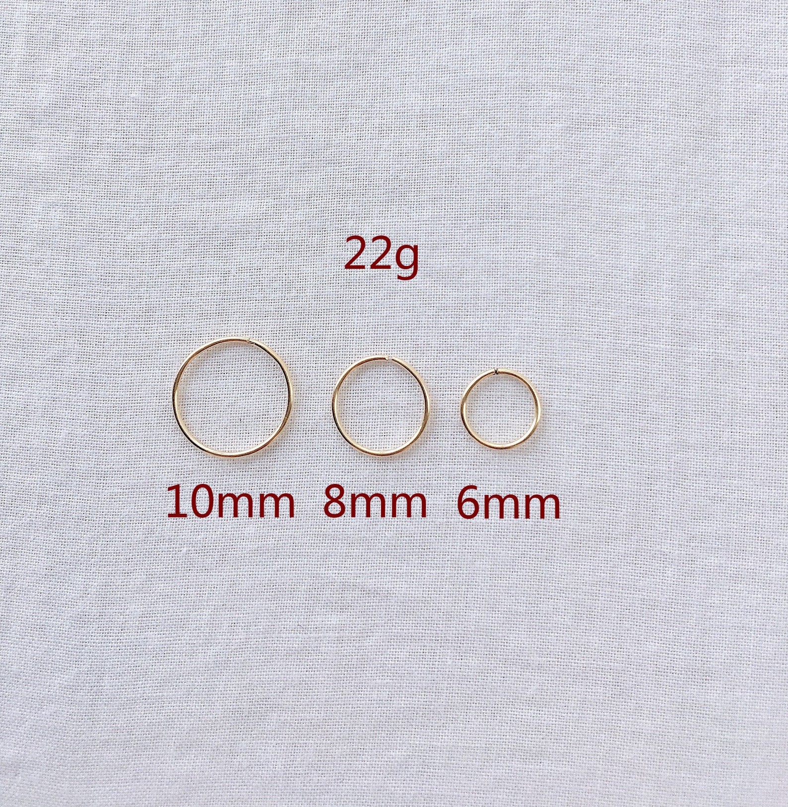 22g Thin Nose Ring Hoop / Small Gold Nose Ring / Small Open Etsy