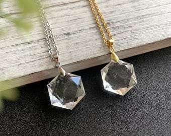 ゴールドクリスタルストーンネックレス - クリスタルネックレス - 18K 