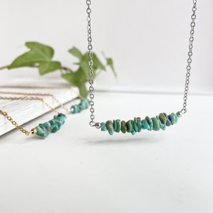 Minimalist Turquoise Choker, Dainty Turquoise Necklace, Stacking Necklace, Bead Necklace, Turquoise Choker, Boho Jewelry,gift for her