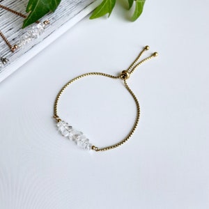 Clear Quartz bracelet, Quartz Jewelry, Silver / Gold bracelet, bracelets for women, crystal bracelets, crystal healing Serenity Project