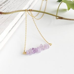 Anxiety Necklace, Light Amethyst necklace, Lavender Amethyst, Gemstones for Anxiety and Calm, Healing Crystal Therapy,gift for her image 5