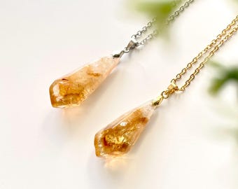 Ketting citrien, hanger citrien, ketting gele citrien, hoogwaardig kristal, helende kristallen ketting, beste cadeau voor haar, kerst
