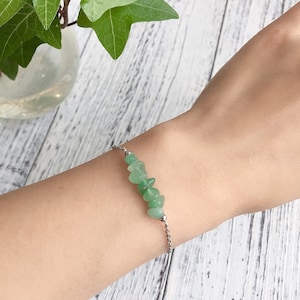 Green Aventurine Bracelet - Gemstone Bracelet - Prosperity Manifestation Chakra Energy Gift for her