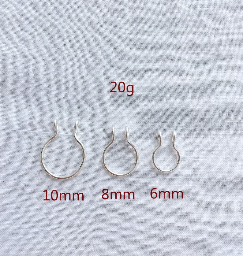 fake piercing FAKE Septum ring non-piercing nose ring gift for her fake septum ring Sterling silver nose ring
