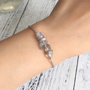 Dragon heart Labradorite Bracelet \\ Labradorite Gemstone Bracelet \\ Labradorite Natural Stone Bracelet \\ Gemstone Heart Bracelet