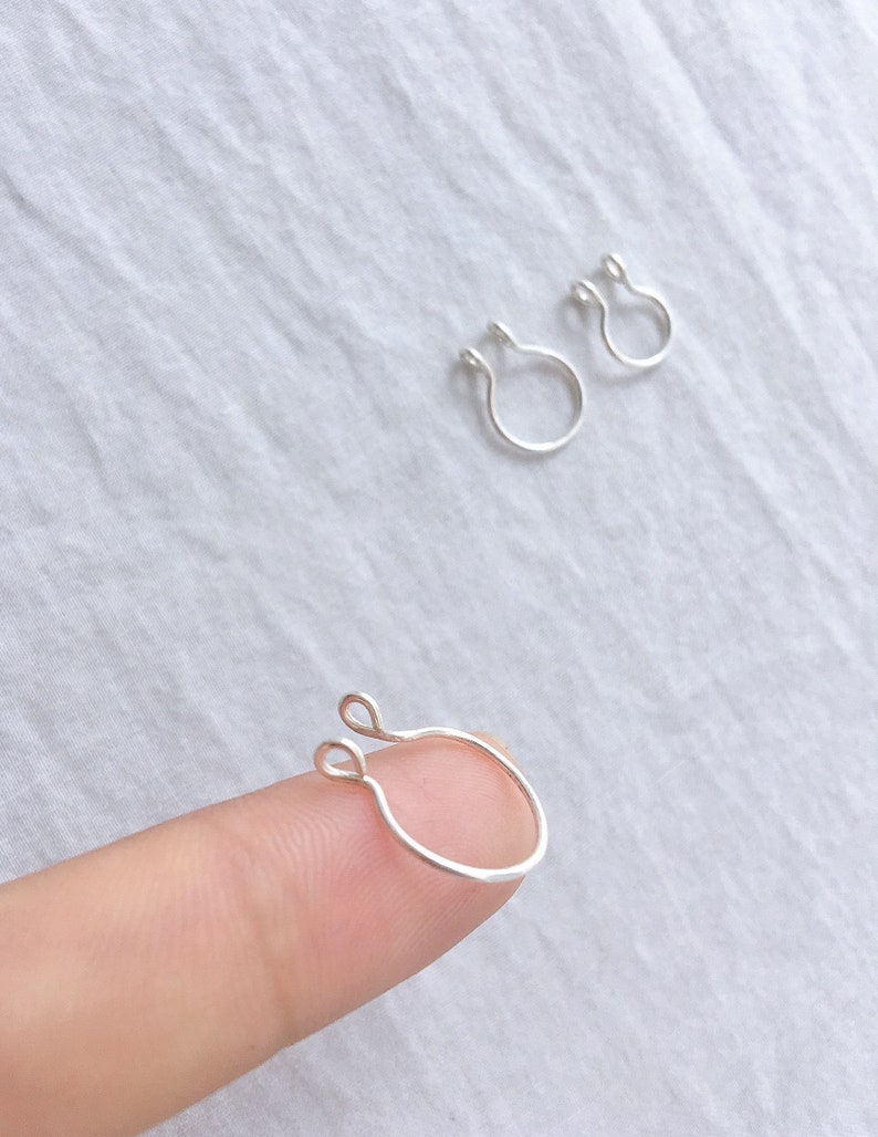 fake piercing FAKE Septum ring non-piercing nose ring gift for her fake septum ring Sterling silver nose ring