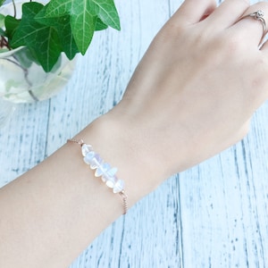 Opal Bracelet In Gold/Silver, Birthstone for October, White Opal, Anniversary Gift, Bridesmaid Gift, Minimalist, Opal Gift for her