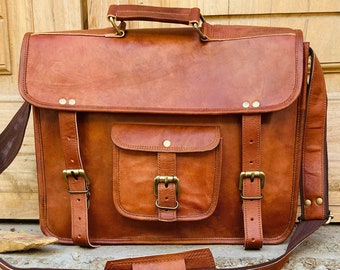 Personalized leather messenger bag Leather Bag, Leather Satchel, Leather Briefcase, Messenger Bag Men, Leather Laptop Bag, Mother's Day Sale