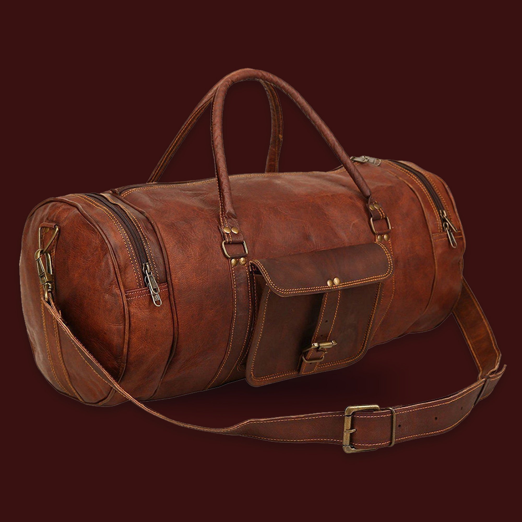 Men's Duffle Bag Leather Duffle Bags Men Christmas Gift Etsy UK