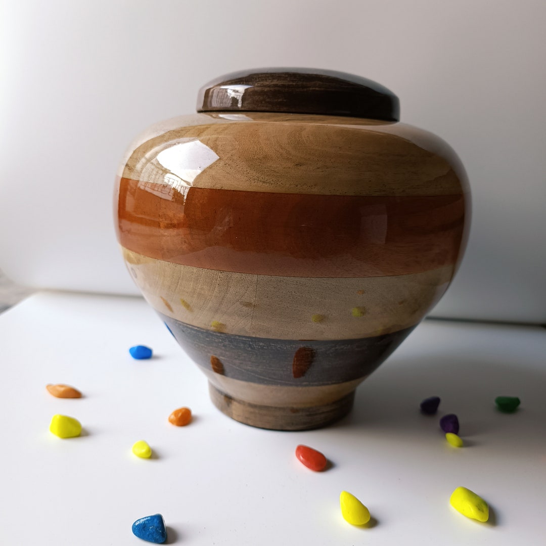 Wood Urn for Human Ashes, Urn for Human Ashes Full Size, Cremation Urn