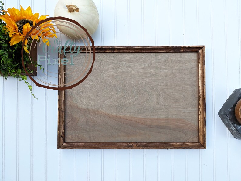 Download Large Brown Framed Fall Wood Sign Mock Up Large Blank Sign ...