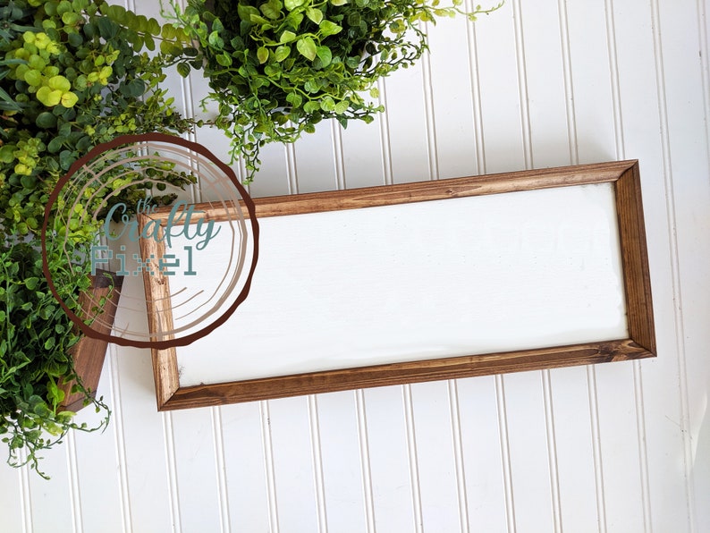 Download Long White Framed Wood Sign Mock Up White Blank Sign Mock ...