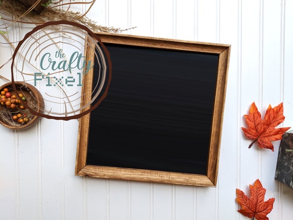 Fall Wood Sign Mock Up Black Fall Svg Mock Up Framed Etsy