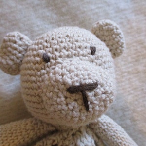 Handmade Cotton Crochet Bear Lovey Plush Stuffed Animal