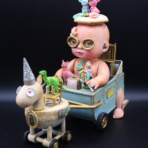 Amazing Altered Art Doll!  Mixed Media Doll Decoration!