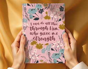 I Can Do All This Through Him – A5 Christian Hardback Notebook