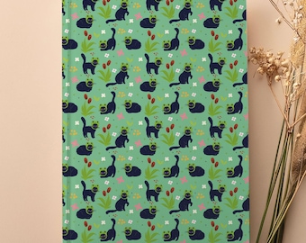 Cats in Frog Hats A5 Notebook: Kawaii Cat Hardcover Journal