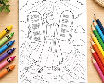 The 10 Commandments: Bible Story Printable (A4 PDF Download)
