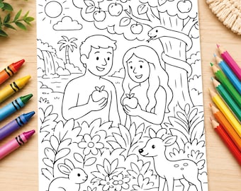 Adam and Eve: Bible Story Printable (A4 PDF Download)