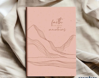 Faith Can Move Mountains Notebook: A5 Christian Journal