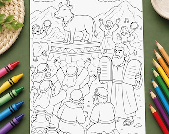 The Golden Calf: Bible Story Printable (A4 PDF Download)