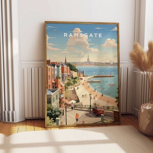 Impresión de pared con diseño de viaje de Ramsgate Kent England, decoración para el hogar con diseño de Ramsgate Kent England, regalo de Ramsgate Kent para amantes de los viajes