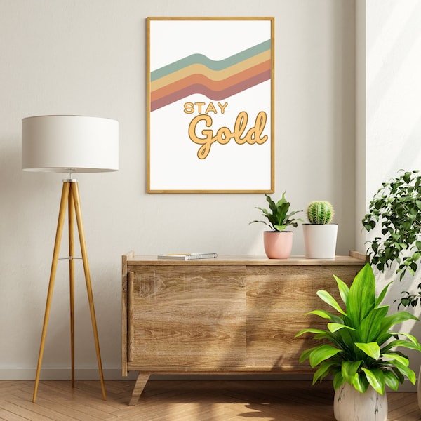 Stay Gold Printable Wall Art | The Outsiders Movie | Movie Lines Printable Art | 80's Classic | Robert Frost