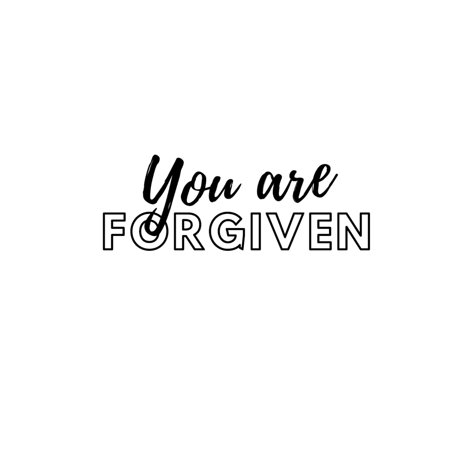 You Are Forgiven Sign Religious Printable Truth Sign - Etsy France