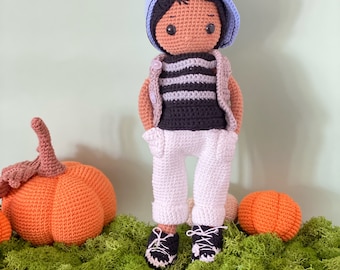 Boneco amigurumi de crochê “Noa” - Preto