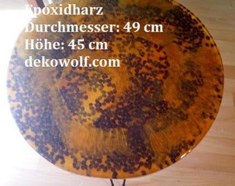 Coffee table with coffee beans and epoxy resin Side table Cochtisch Bar table Living room table Sofa table Living room table Sofa table de salon