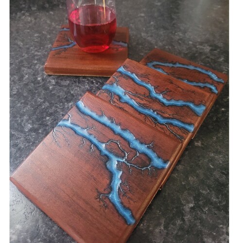 Wood Epoxy Coasters Etsy