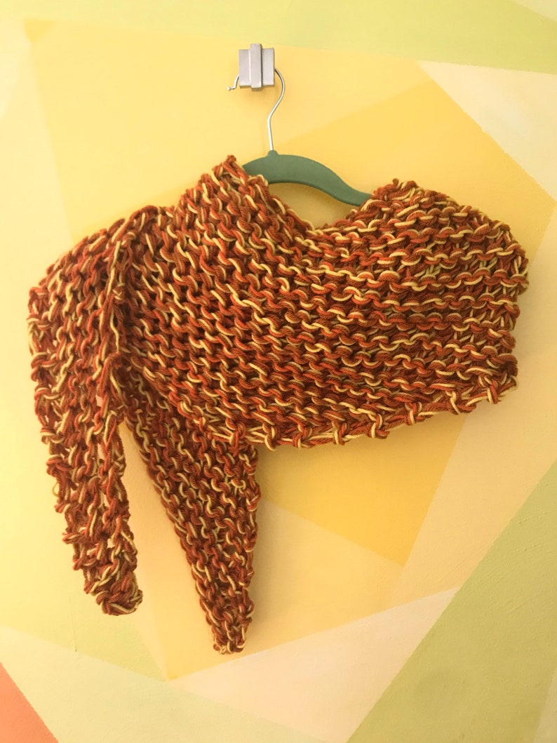 Marled orange scarf