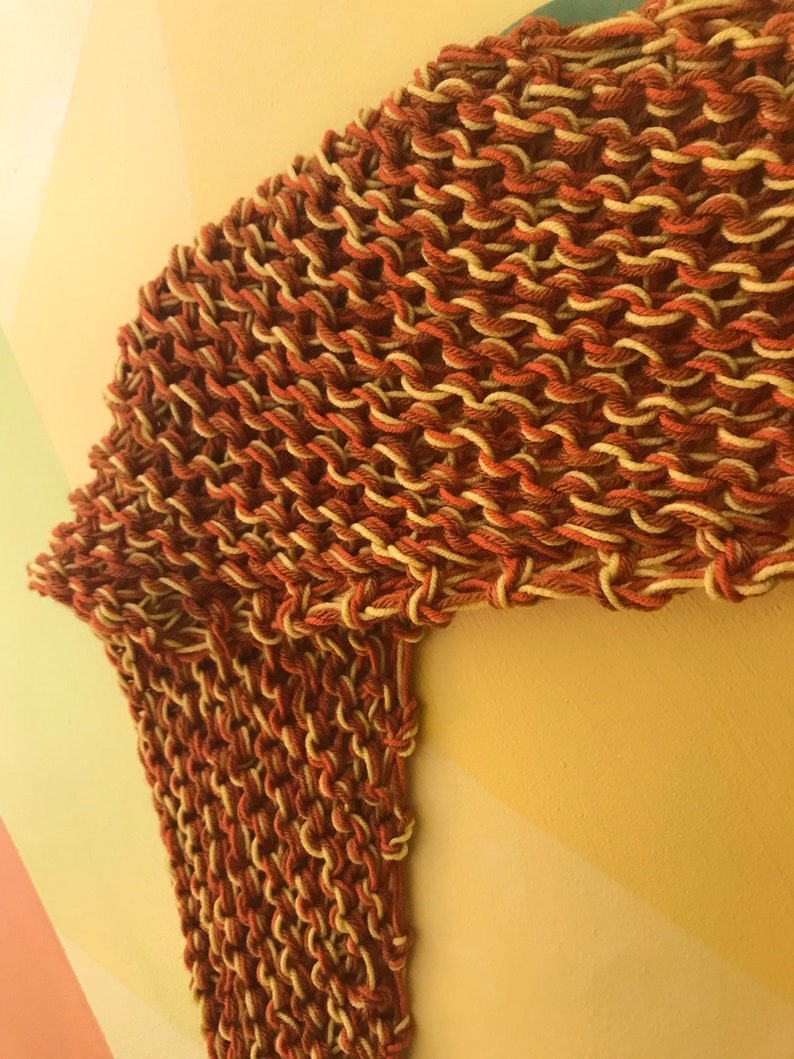 Marled orange scarf